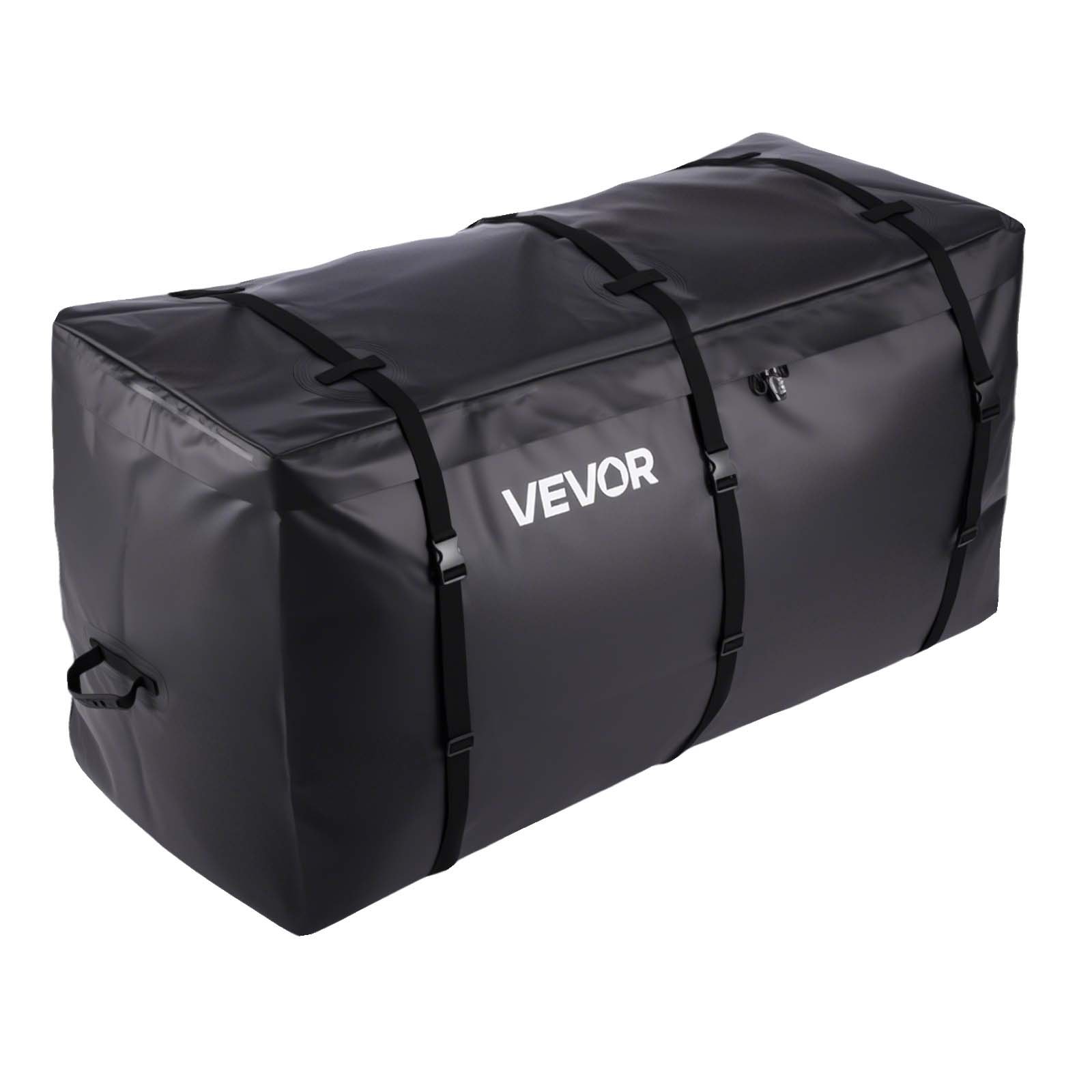 VEVOR Gepäckträgertasche für Anhängerkupplung aus wasserdichtes 840D-PVC (0,85 m³), Gepäcktasche zur Aufbewahrung auf der Ladefläche von Lkws mit verstärkten Gurten für PKW SUVs Vans Schwarz