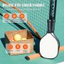 VEVOR Pickleball-Netz-Set, tragbares Pickleball-System in regulärer Größe mit Taschen, Bällen, Paddeln, Rädern und Spielfeldlinien, wetterbeständigem Metallrahmen und PE-Netz, für die Einfahrt im Hinterhof im Freien