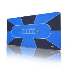 VEVOR Pokermatte Pokertischplatte, 1785 x 900 mm Pokertischauflage, 6–8 Spieler, faltbare Pokertischplatte mit Tasche, tragbarer Pokertisch Pokerteppich für Pokerspiele, Pokerraum, rechteckig, blau