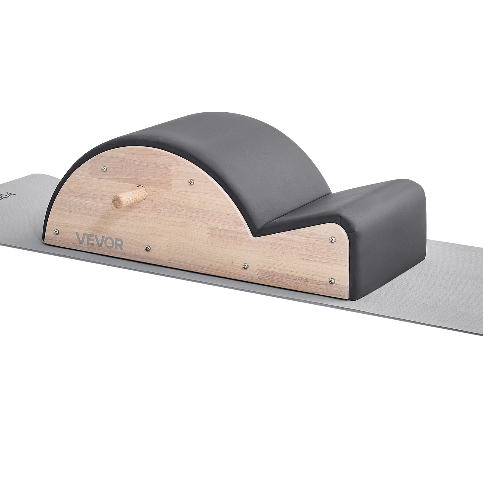 VEVOR Pilates Spinal Correction Yoga Accessory for Home Gym, Fitness Training Equipment Made of Rubberwood, Curved Fitness Body Training Device, for Spinal Exercises and Balance