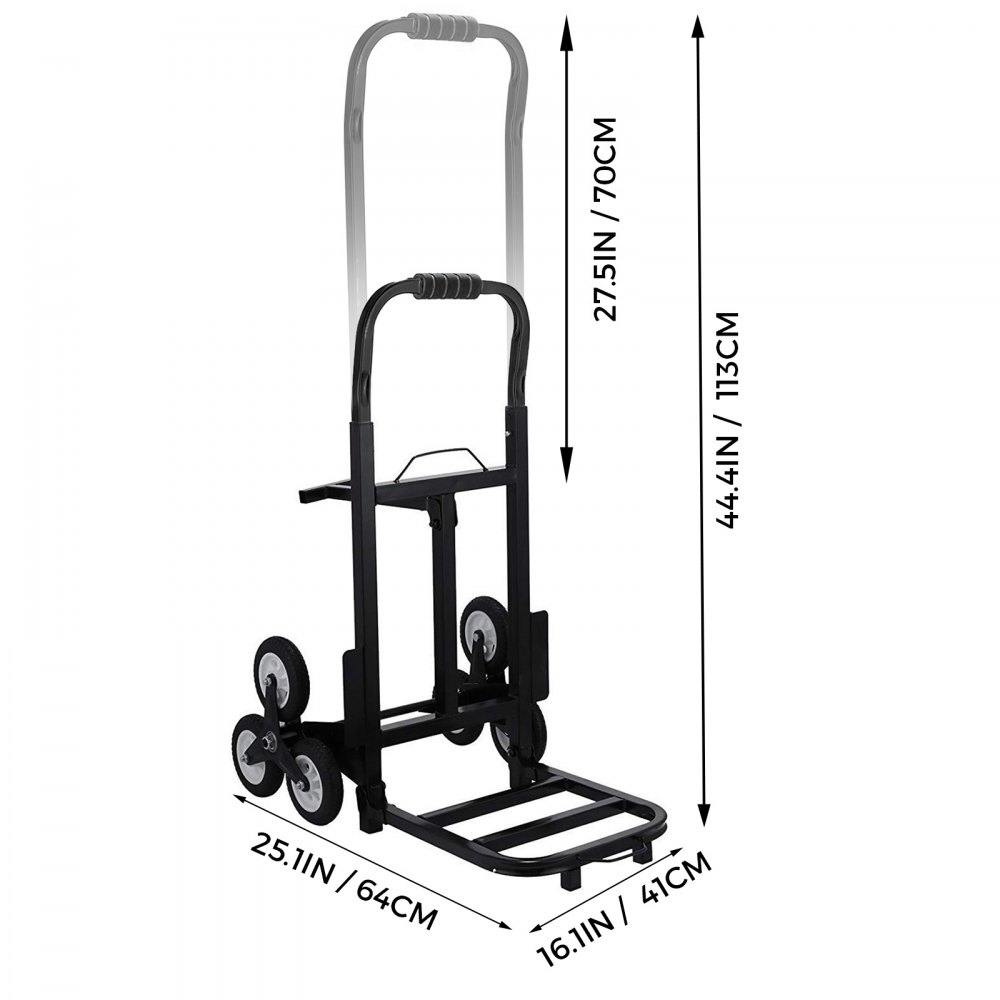 190kg Treppensteiger Sackkarre Kletterwagen 6 Räder Stapelkarre Treppenkarre