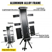 VEVOR Styroporschneider 200W Schaumschneider aus Aluminiumlegierung Styroporschneider mit Nickel-Chrom-Legierun 42V Ausgangsspannung Schnittlänge 115 cm