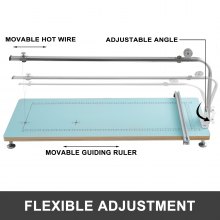 Vevor Polystyrol-Schneidemaschine, 20 cm, zum Modellieren von Polystyrol, 10-240 V, mit Heißdraht, Achse aus Edelstahl, Temperatur und Winkel einstellbar