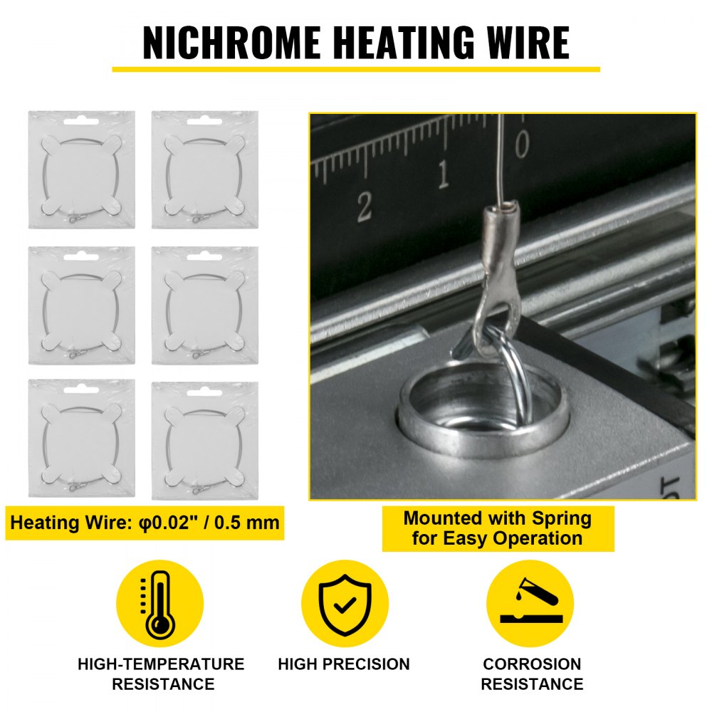 VEVOR 360℃ Styroporschneider, 200W Schaumschneider aus Aluminiumlegierung, Styrocutter mit Nickel-Chrom-Legierung, 42V Ausgangsspannung, Schnittlänge 127 cm Nut-Maschine mit IP Schutz 68, 179x42x15cm