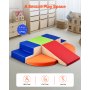 VEVOR Softbausteine, 6-teiliges Set, Schaumstoffbausteine für Kleinkinder von 6 Monaten bis 3 Jahren, Riesenbausteine aus PU-Leder, Indoor-Kletter- & Krabbelaktivitätsspielset zum Krabbeln & Rutschen