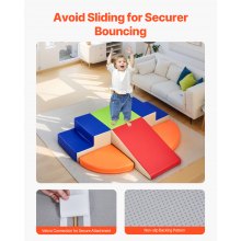 VEVOR Softbausteine, 6-teiliges Set, Schaumstoffbausteine für Kleinkinder von 6 Monaten bis 3 Jahren, Riesenbausteine aus PU-Leder, Indoor-Kletter- & Krabbelaktivitätsspielset zum Krabbeln & Rutschen