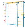 VEVOR Sprossenwand Turnwand Klettergerüst für Kleinkinder, 7-in-1-Kletterspielset mit schwedischer Leiter aus Karbonstahl, Klimmzugstange & Strickleiter & Turnringen 100 kg belastbar mehrfarbig