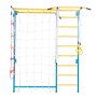 VEVOR Sprossenwand Turnwand Klettergerüst für Kleinkinder, 7-in-1-Kletterspielset mit schwedischer Leiter aus Karbonstahl, Klimmzugstange & Strickleiter & Turnringen 100 kg belastbar mehrfarbig