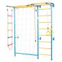VEVOR Sprossenwand Turnwand Klettergerüst für Kleinkinder, 7-in-1-Kletterspielset mit schwedischer Leiter aus Karbonstahl, Klimmzugstange & Strickleiter & Turnringen 100 kg belastbar mehrfarbig