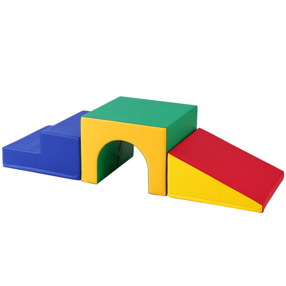 VEVOR Einzelner Tunnelkletterer, Spielset für Kleinkinder, Schaumstoff-Kletterblöcke für Kleinkinder, Kinder-Tunnellabyrinth mit Treppen und Rampe, Indoor für Kleinkinder und Vorschulkinder 3 Stück