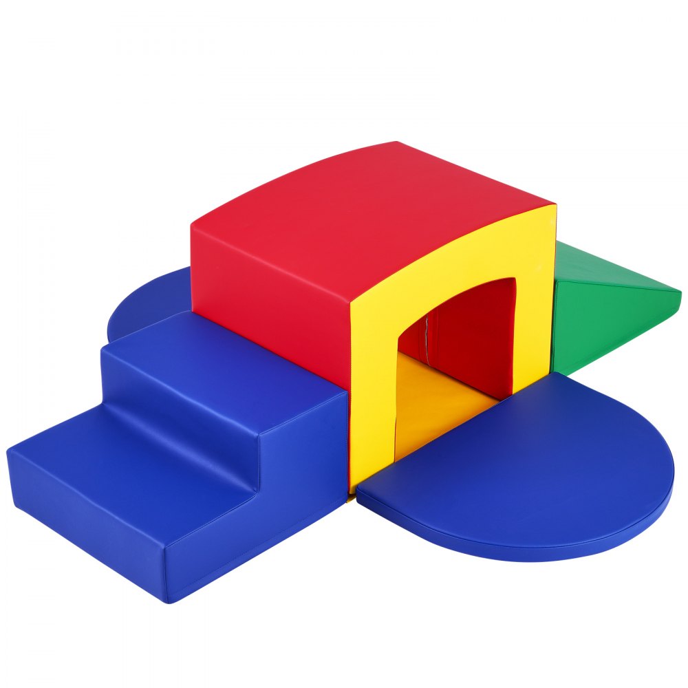 VEVOR Kleinkind-Kletterspielzeug für Innenbereich, 5-teiliges Kletter-, Krabbel-, Tunnelspielgerät, Schaumstoff-Kletterspielzeug, Kinder-Tunnellabyrinth, für Kinder im Vorschulalter