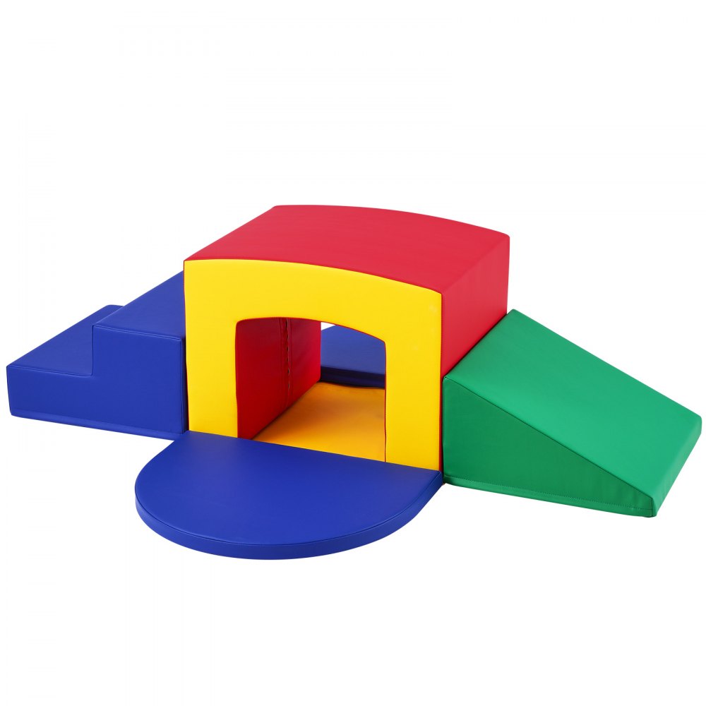 VEVOR Kleinkind-Kletterspielzeug für Innenbereich, 5-teiliges Kletter-, Krabbel-, Tunnelspielgerät, Schaumstoff-Kletterspielzeug, Kinder-Tunnellabyrinth, für Kinder im Vorschulalter