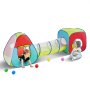 VEVOR 3-in-1-Spielzelt für Kinder mit Tunnel für Jungen, Mädchen, Babys und Kleinkinder, Pop-Up-Spielhaus für drinnen und draußen mit Tragetasche und Spanngurten als Geburtstagsgeschenk, Rot/Gelb/Blau