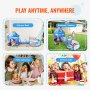 VEVOR 3-in-1-Kinderspielzelt mit Tunnel für Jungen Mädchen Babys und Kleinkinder Pop-Up-Spielhaus für drinnen und draußen mit Tragetasche und Bindebändern königsblaues Raketenthema