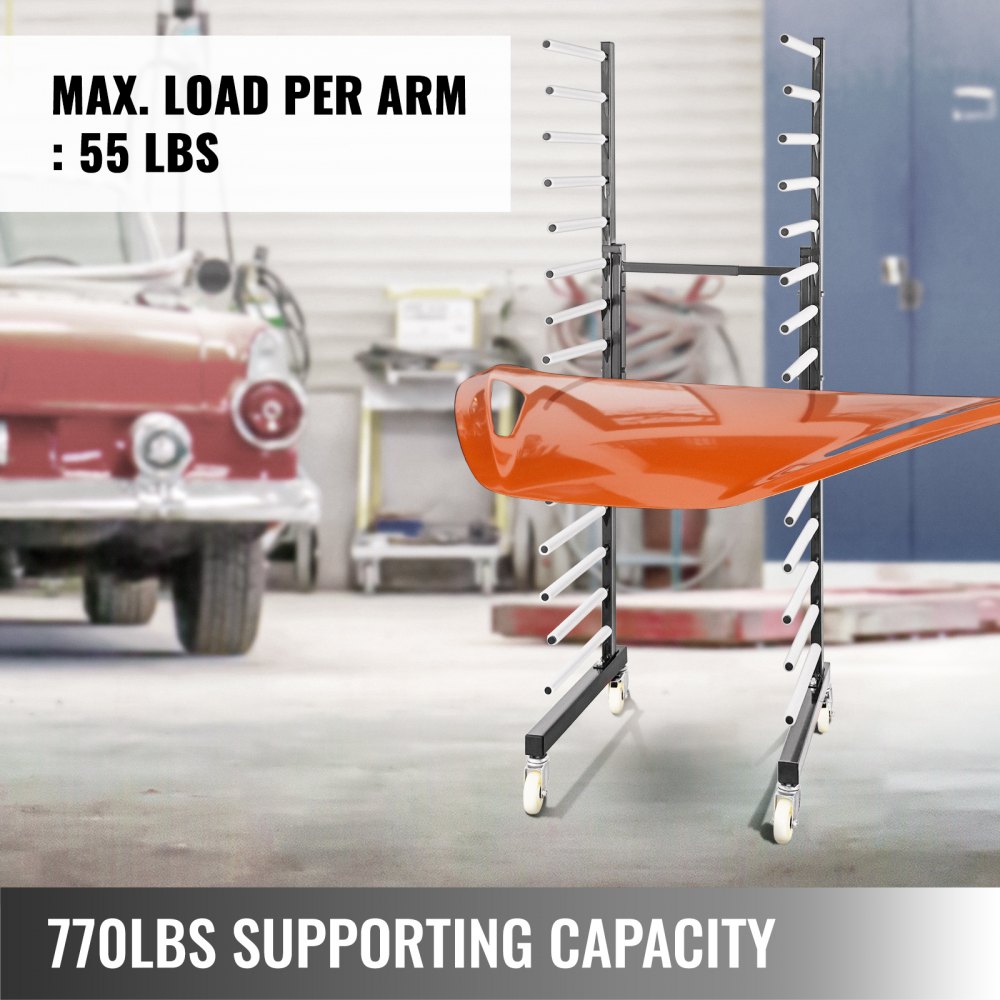 Vevor Lackierständer Autoteile Einstellbar 770lbs Auto Paint Stand Schwarz Stahl