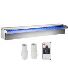 VEVOR Schwalldusche Poolfontäne LED  23,6 " x 4,5" x 3,1 " Poolbrunnen 1,3" Wasserfontäne 0,87" Dekoration Gartenteich