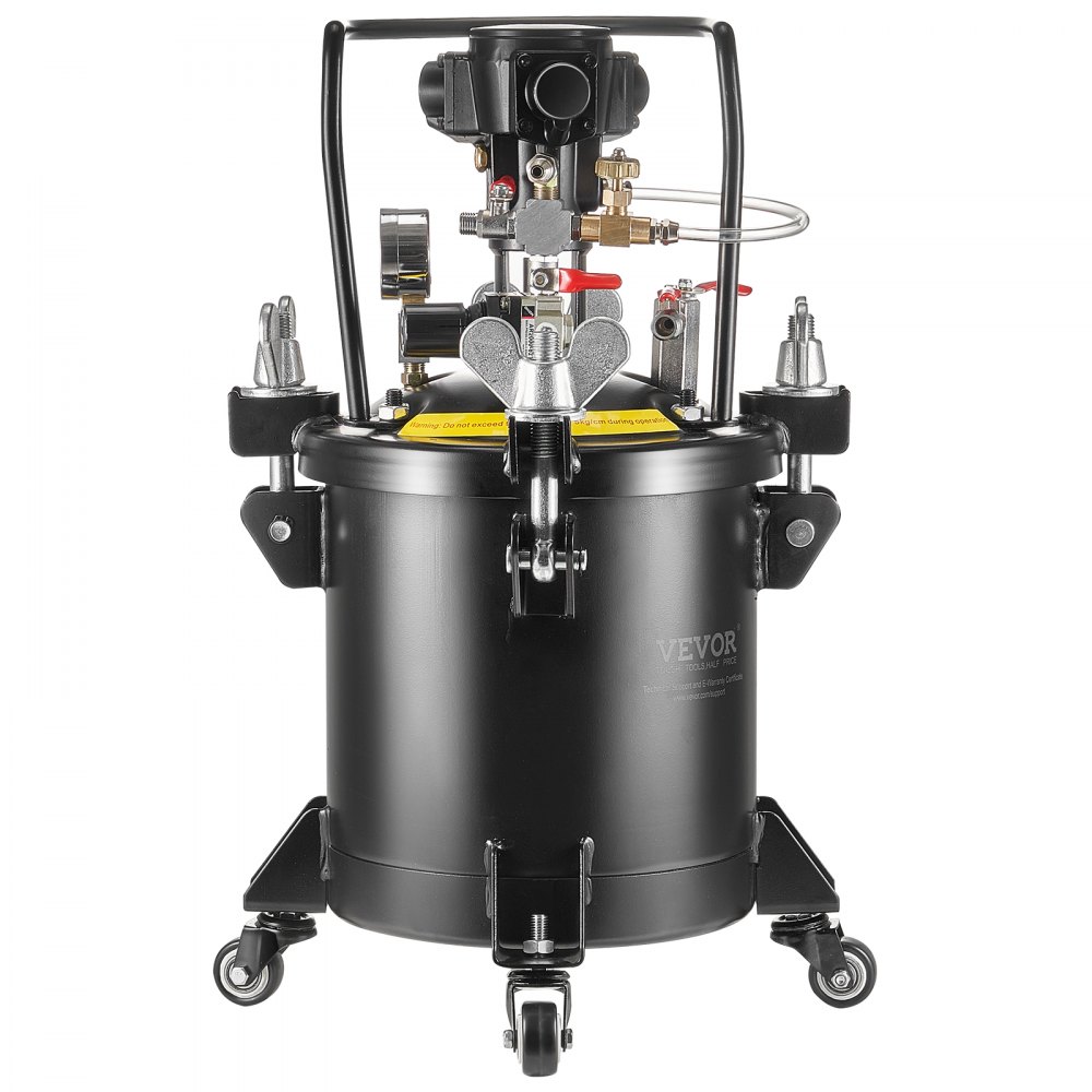 VEVOR Pressure Tank for Spray Paint, 10 L Fully Automatic Pressure Tank with Stirring Function, 70 psi Adjustable Pressure, Pressure Tank, Paint Container with Spray Gun and Hoses, for Painting etc.