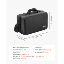 VEVOR PS5 Tragetasche Reisetasche für Playstation 5 EVA-Weichfutter 42x21x30cm