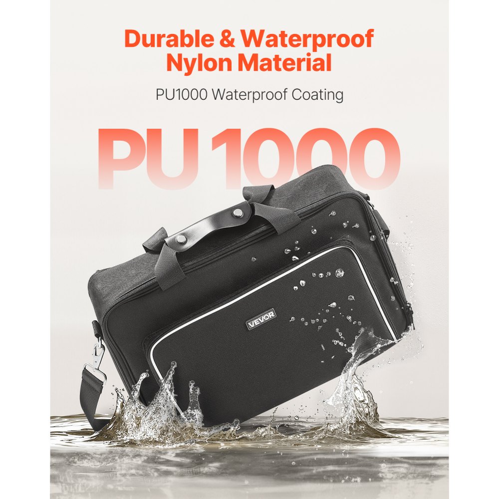 VEVOR PS5-Tragetasche, Reisetasche für Playstation 5 & PS5 Slim, wasserdichtes Nylon, weiches Innenfutter & gepolsterte Trennwände für zusätzlichen Schutz, geräumiges Design, 415x115x315mm