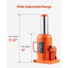 VEVOR Hydraulischer Wagenheber 50t Manueller Stempelwagenheber Werkstatt 28-44cm