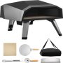 VEVOR BBQ Pizzaofen, 12 Zoll Pizza Pizzaofen Outdoor 644,6 x 400 x 311 mm Pizzaofen Gas 500 ℃ Grill Edelstahl Pizzaofen, Holzbackofen mit Pizzastein, Pizzaschaufel, Pizzaschneider, Schutztasche