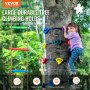 VEVOR Ninja-Baumkletterset 12 Baumklettergriffe und 6 Ratschengurte für Kinder und Erwachsene, verschiedene Farben und Formen, für Ninja-Warrior-Hindernistraining Outdoor Ninja-Krieger im Freien