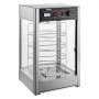 VEVOR Kommerzieller Speisenwärmer für 14-Zoll-Pizza, 4-stufiger Pizzawärmer mit rotierender Dampfheizung, 30℃~85℃ Temperaturregelung und Temperaturanzeige, 25 W Ofenlicht + obere LED für Pizzeria, Restaurant