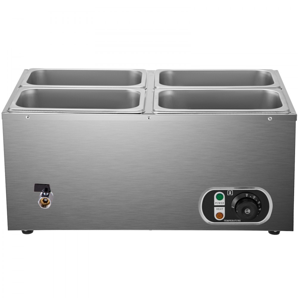 Vevor Chafing Dish Speisenwärmer Edelstahl Warmhaltebehälter 4 Wärmebehälter