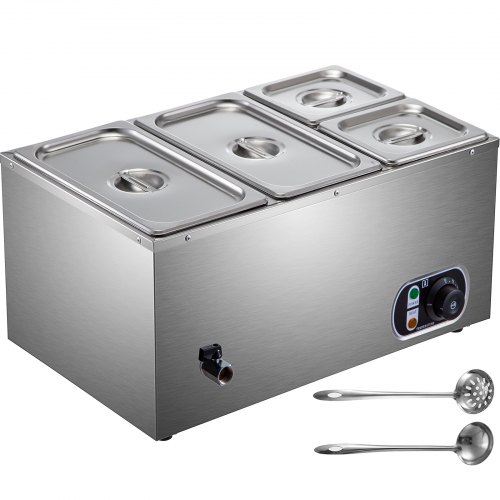 Vevor Speisewärmer Edelstahl Warmhaltebehälter 4xbehälter Wärmebehälter Set