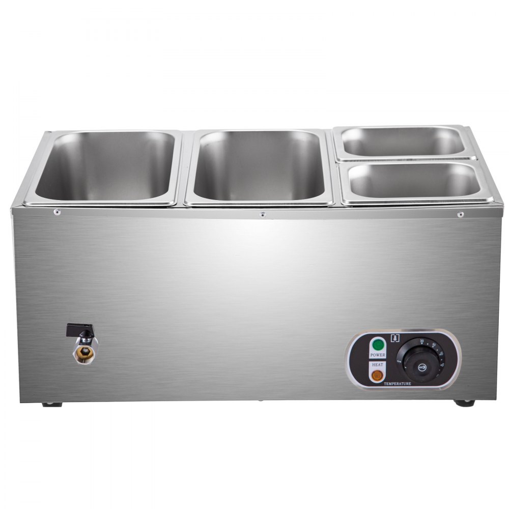 Vevor Speisewärmer Edelstahl Warmhaltebehälter 4xbehälter Wärmebehälter Set