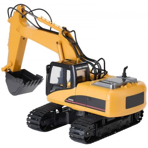 Produktbild von Teeggi RC Bagger 1:20 – 11 Kanal, Metallschaufel, Licht & Sound – 350° Drehbare Kabine & 60 Min. Akku – Ferngesteuerter Bagger Für Kinder Ab 3 Jahren