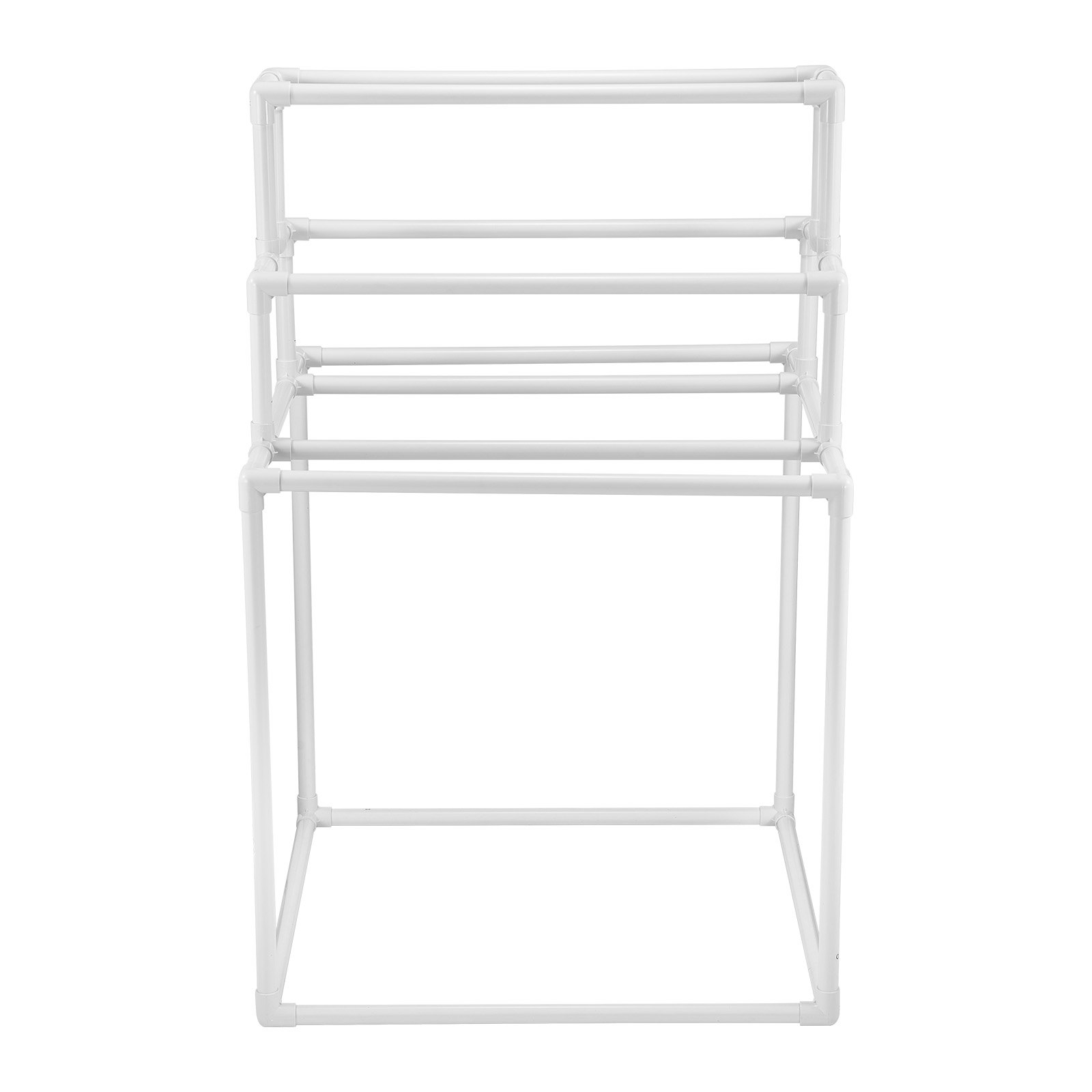 VEVOR PVC Towel Rack, 8 Bars, Outdoor, Freestanding Towel Stand for Pool Towels, Clothes Rack for Duvets, Indoor and Outdoor Use, Ideal for Bathrooms and Spas, White