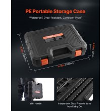 VEVOR Bohrer-Steckschlüsselsatz, 107-tlg. Sechskant/Torx/Außen-Torx/manipulationssicher/extra lang, S2-Legierungsstahl und Cr-V-Stahl, 1/4, 3/8 und 1/2 Zoll Antrieb, mit Aufbewahrungskoffer