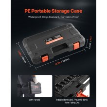 VEVOR Torx Bohrer Steckschlüsselsatz 34-tlg, massiver Stern & manipulationssicher T6-T70, S2-Legierungsstahl & Cr-V-Stahl, 1/4 & 3/8 & 1/2 Zoll Antriebe, mit Aufbewahrungskoffer, für Handbenutzung