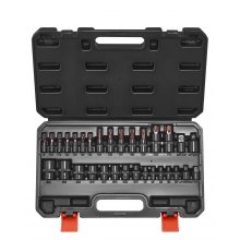 VEVOR Torx Bohrer Steckschlüsselsatz Außen-Torx-Steckschlüsselsatz, 31-teilig T8-T70 & E4-E24, S2-Legierungsstahl & Cr-V-Stahl, 1/4 & 3/8 Zoll & 1/2 Zoll Antriebe, mit Adapter & Aufbewahrungskoffer