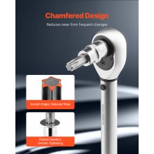 VEVOR Torx Bohrer Steckschlüsselsatz Außen-Torx 60-tlg S2-Legierungsstahl