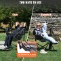 VEVOR Liegender Campingstuhl, 300 lbs Tragkraft Camping-Hängestuhl, Schaukel-Lounge-Klappstuhl mit Fußstütze, Aufbewahrungstasche, Kopfstütze und verstellbarer Rückenlehne, für Camping und andere Outdoor-Aktivitäten