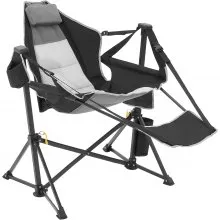 VEVOR Campingstuhl Klappstuhl Faltstuhl Angelstuhl Gartenstuhl 136kg Schwarz