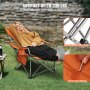 VEVOR Liegestuhl Campingstuhl Gartenstuhl Strandliege Klappstuhl Orange-Grau