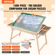 VEVOR Puzzletisch Puzzle Brett 1500 Teile, Puzzle Staffelei Höhenverstellbarer Puzzletisch Kipptisch, Puzzel Board mit 4 Ausziehbaren Schubladen, Puzzlebrett Spielspaß für Erwachsene & Kinder