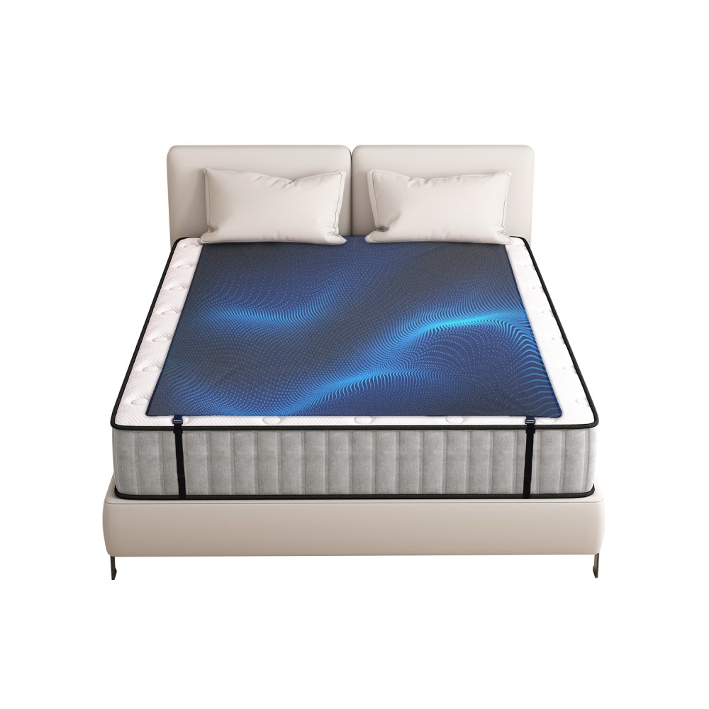 VEVOR Erdungsmatte, 187x138 cm, Erdungsbettlaken, mit 4,5 m langem Erdungskabel, PU-Erdungsbettmatte zum Schlafen, Energie steigern, Schlaf verbessern, Angstzustände bei der Arbeit reduzieren