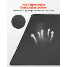 VEVOR Erdungsmatte 187x138cm Erdungsbettlaken PU Erdungsbettmatte für Schlaf