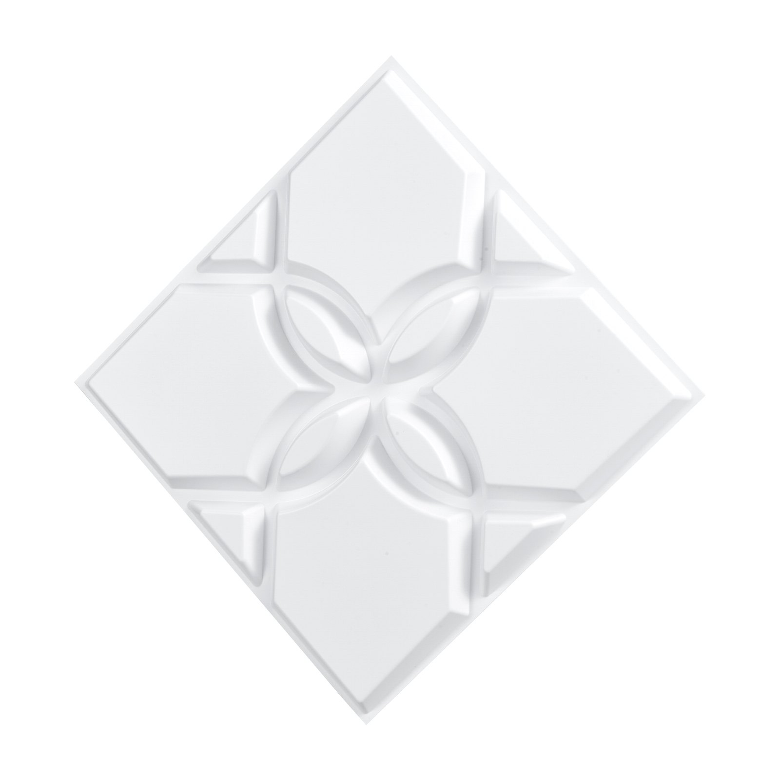 VEVOR 3D-Wandpaneele, 33er-Set 30x30 cm PVC-Wandverkleidung im modernen minimalistischen Blumendesign, Wanddeko, Inneneinrichtung für Schlafzimmer, Wohn- und Spielzimmer, Mattweiß