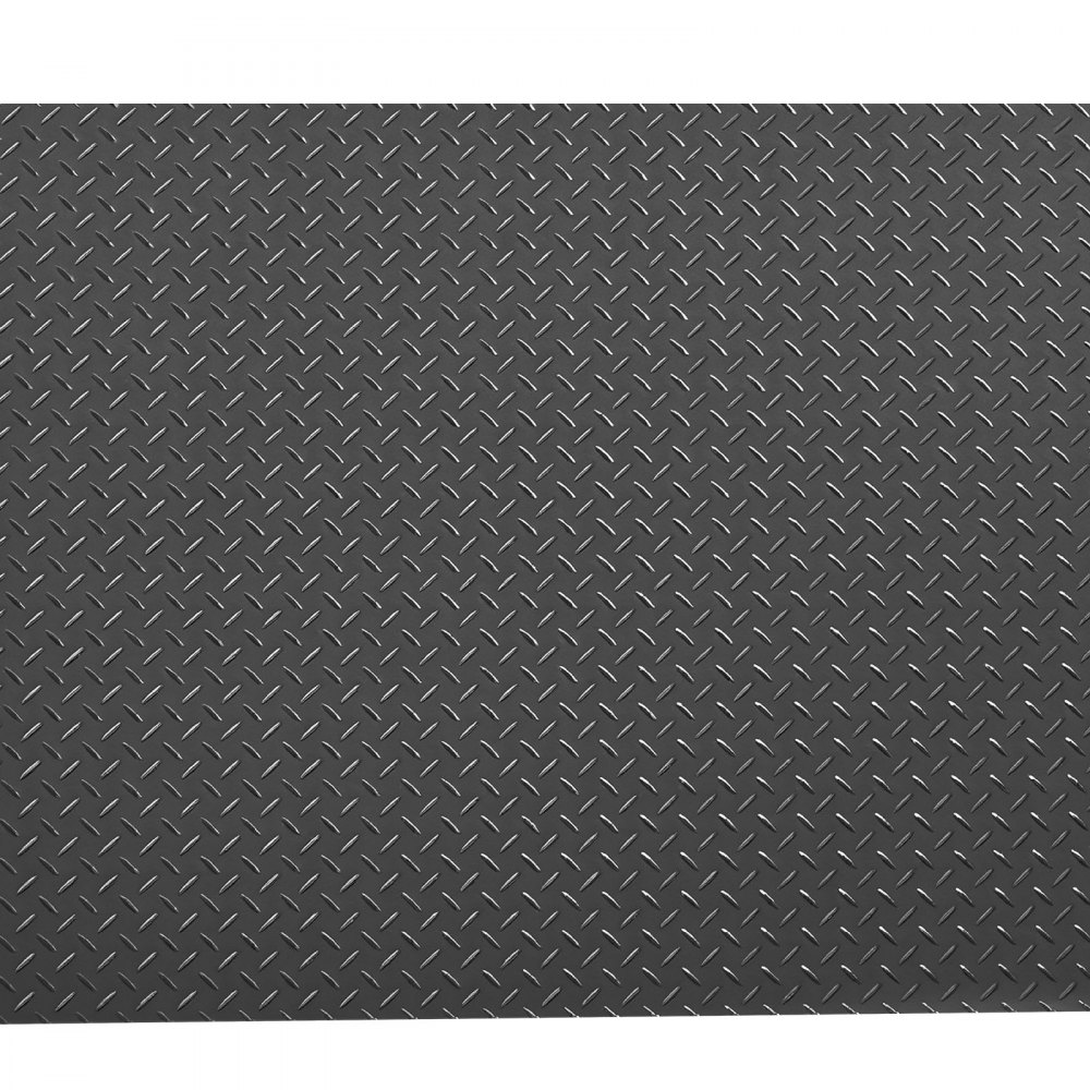 VEVOR Garagenbodenmatte, 1200x3050 mm Antirutschmatte, 2,2 mm dicke PVC-Noppenmatte, Bodenschutzmatte mit doppelseitigem Klebeband, leicht zu reinigen, für Lager, Fitnessstudios, Anhänger, Schwarz