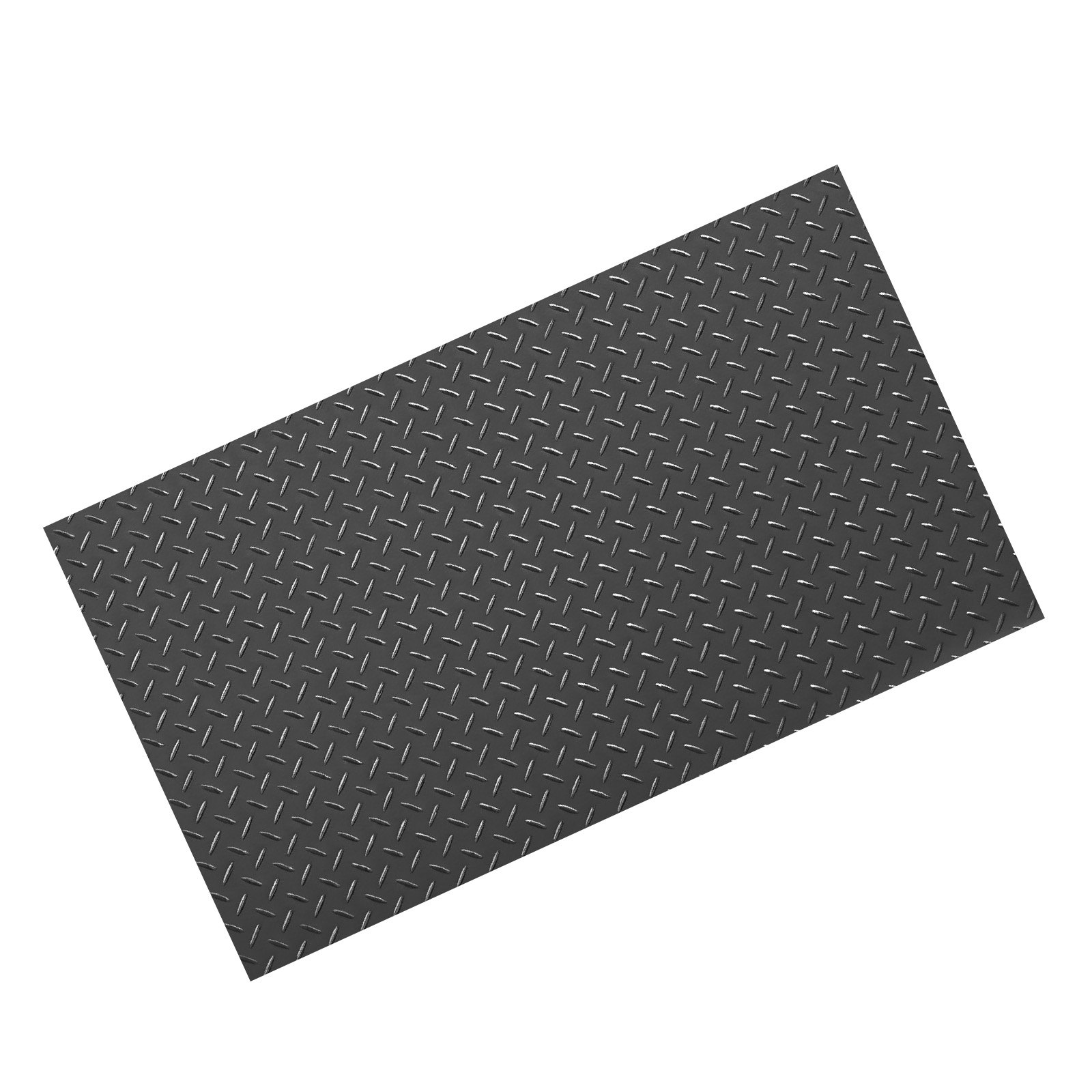 VEVOR Garagenbodenmatte, 1200x2100 mm Antirutschmatte, Meterware, 2,2 mm dicke PVC-Noppenmatte, Bodenschutzmatte mit doppelseitigem Klebeband, für Lager, Fitnessstudios, Anhänger, Schwarz