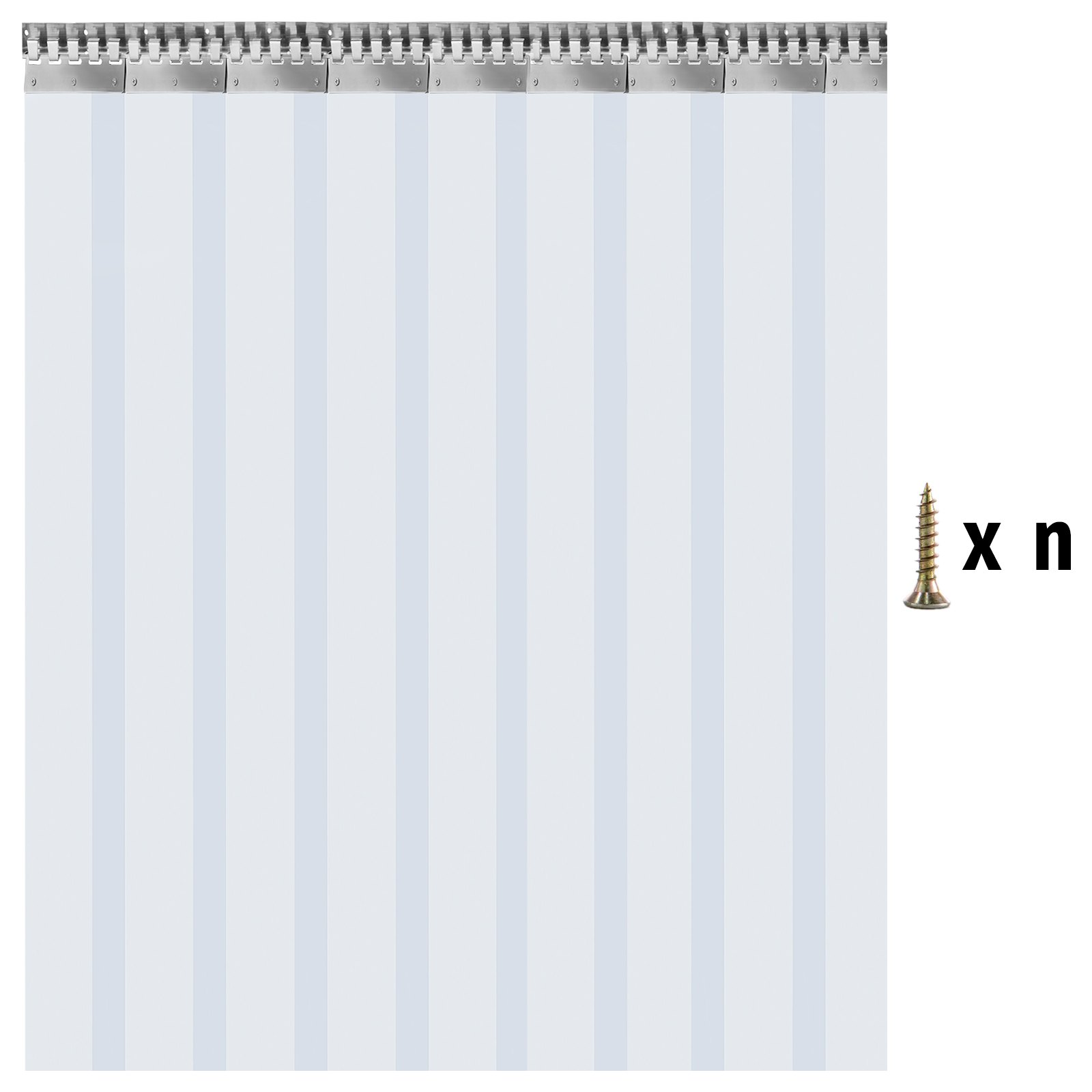 Vevor Streifenvorhang Pvc Lamellenvorhang 1,5 X 2 M Vorhang Transparent 9 Stk.