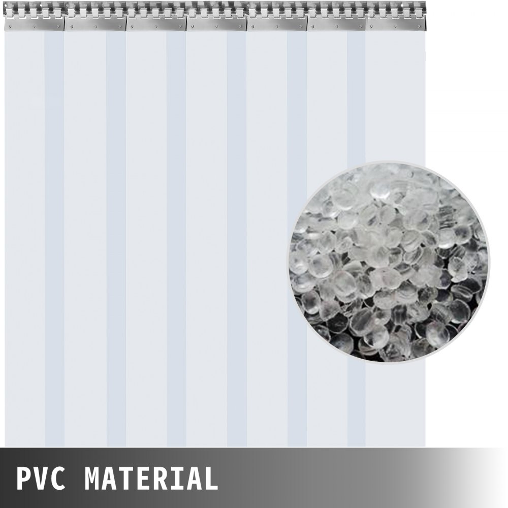 Vevor Pvc Streifenvorhang Pvc-lamellenvorhang 1,75 X 2,5 M Türvorhang 7 Streifen