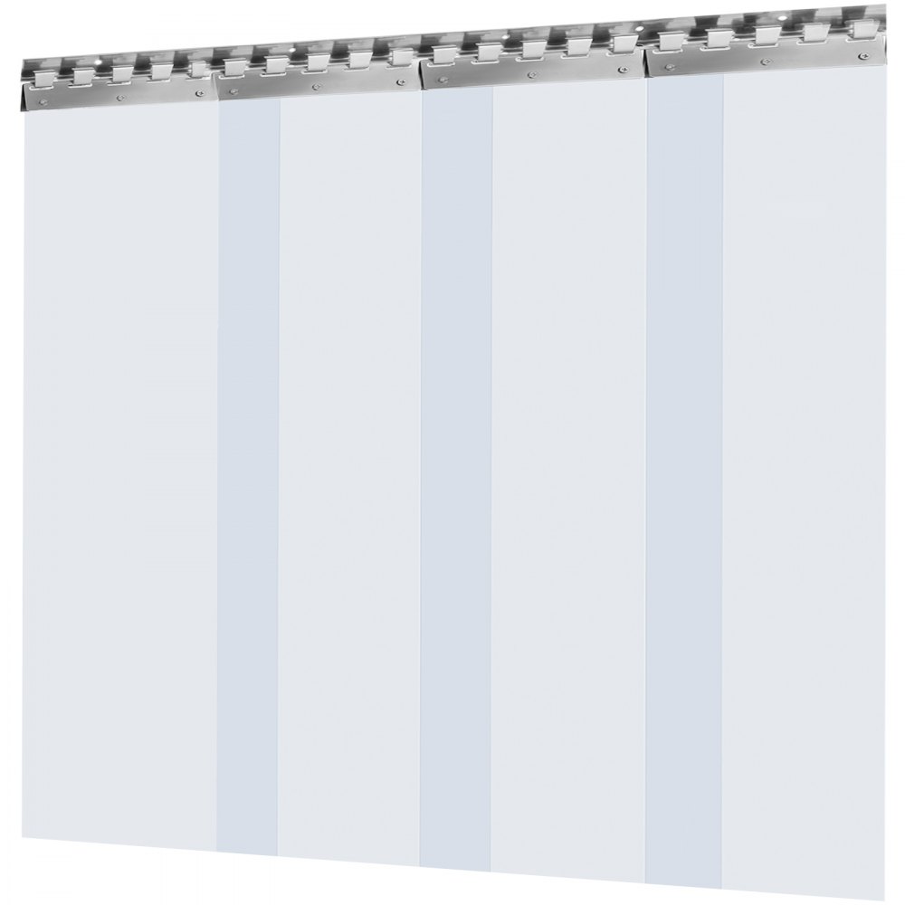 Vevor Pvc Streifenvorhang Pvc-lamellenvorhang 1 X 2,25 M Türvorhang 4 Streifen
