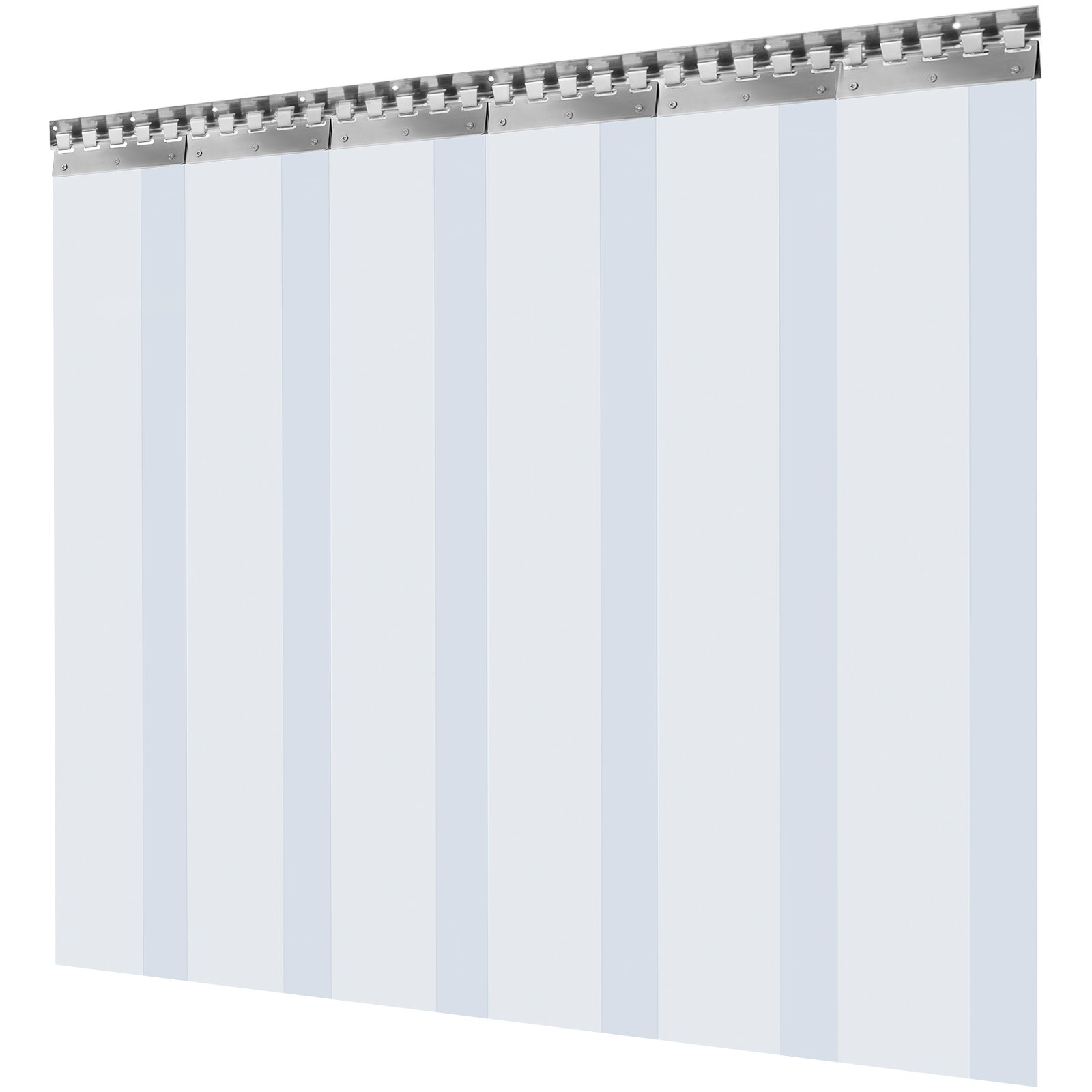 Vevor Streifenvorhang Pvc Lamellenvorhang Vorhang Transparent 1 X 2,25 M 6 Stk.