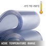 VEVOR Streifenvorhang PVC 1 x 2,5 m Türvorhang-Kit mit 6 transparenten Streifen und hoher Temperaturbeständigkeit kann Geräusche reduzieren, Innenräume warm halten, Schädlinge schützen für viele Orte